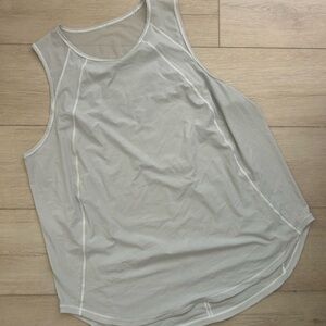 lululemon athletica White Mesh-Back Athletic Tank